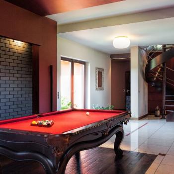 pool table in a modern home